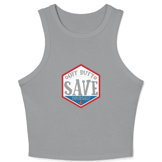 Lifeguard Off Duty Save Yourself Crop Tank Top