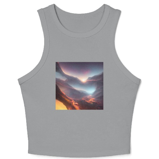 Sunrise at the Tunnel View Point Crop Tank Top