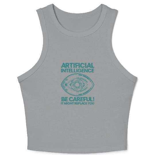 AI Machine Learning Computer Geek Technology Robot Crop Tank Top