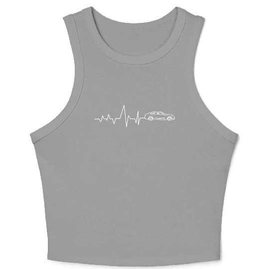 Racing is my Heartbeat men women kid Car lover Crop Tank Top