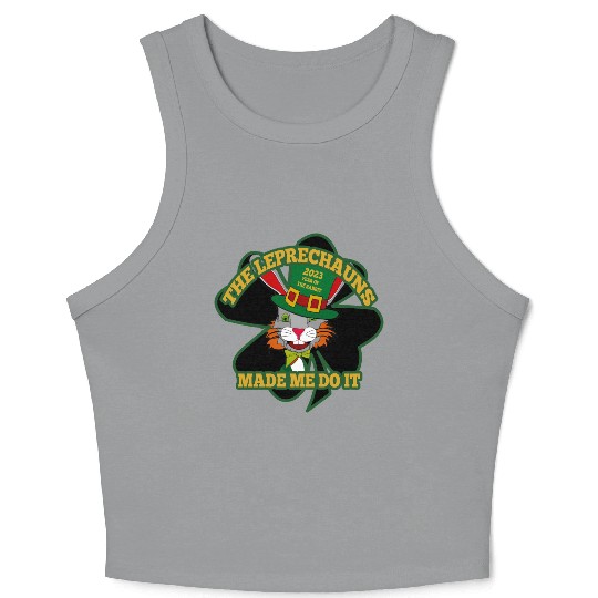 The Leprechauns made me do it. Year of the rabbit Crop Tank Top