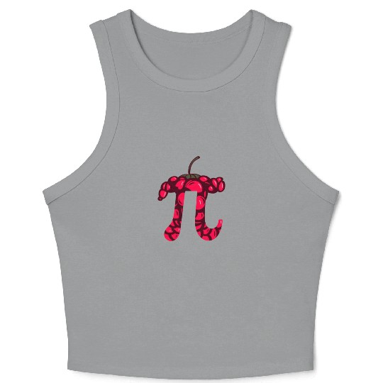Raspberry Cake - Funny Pi Day Math Teacher Crop Tank Top