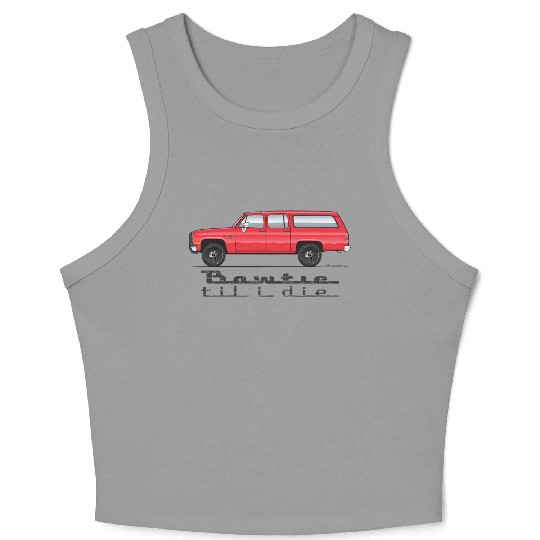 bowtie Cardinal Red Crop Tank Top
