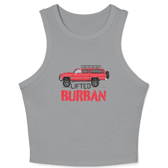 burban Cardinal Red Crop Tank Top