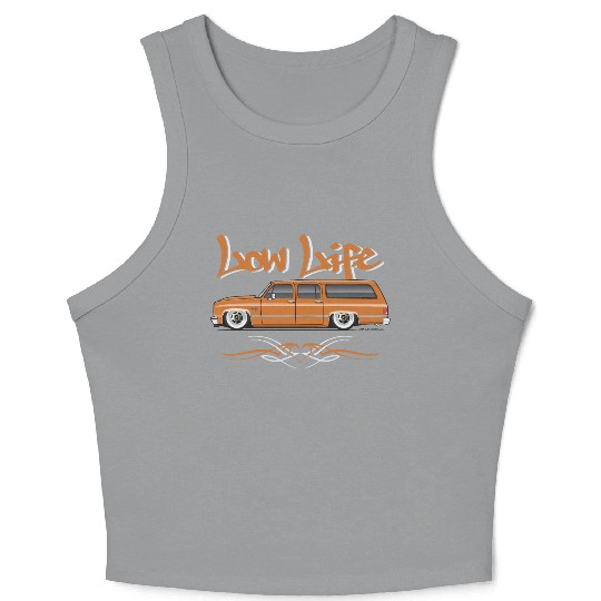 low life Burnt Orange Crop Tank Top