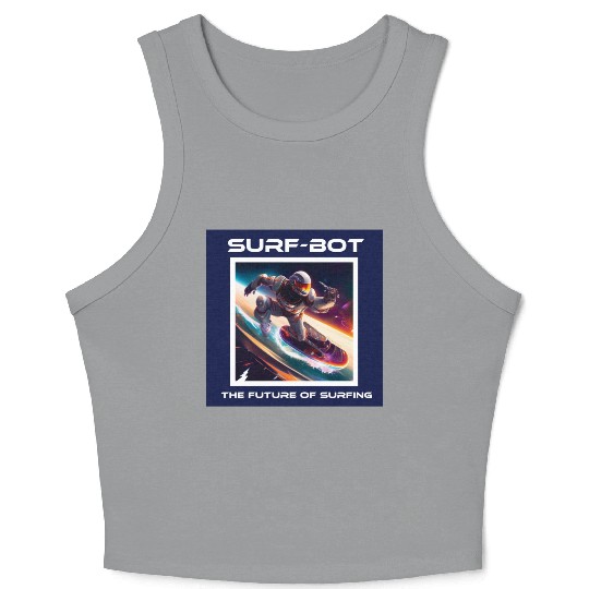 Robot Silver Surfer Crop Tank Top