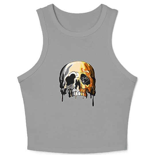 Bear LGBTQ Candle Sugar Skull Gay Pride Crop Tank Top