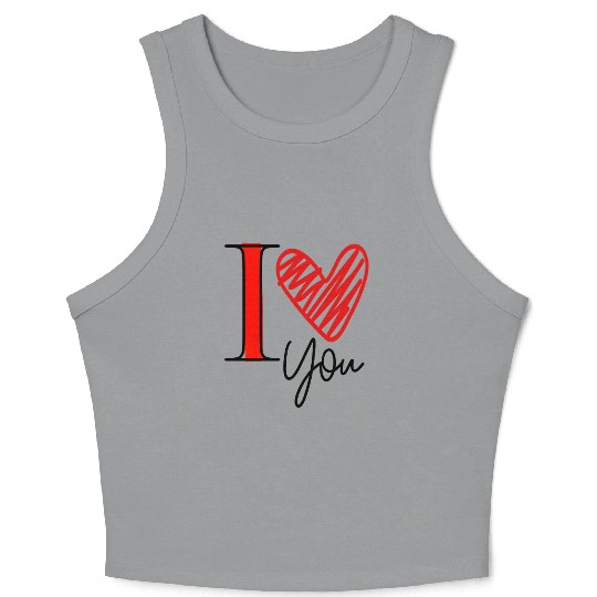 I love you Crop Tank Top