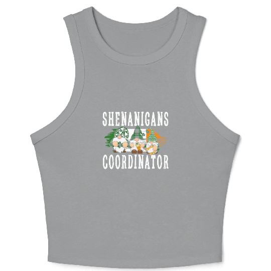 Shenanigans Coordinator Funny St Patricks Day Crop Tank Top
