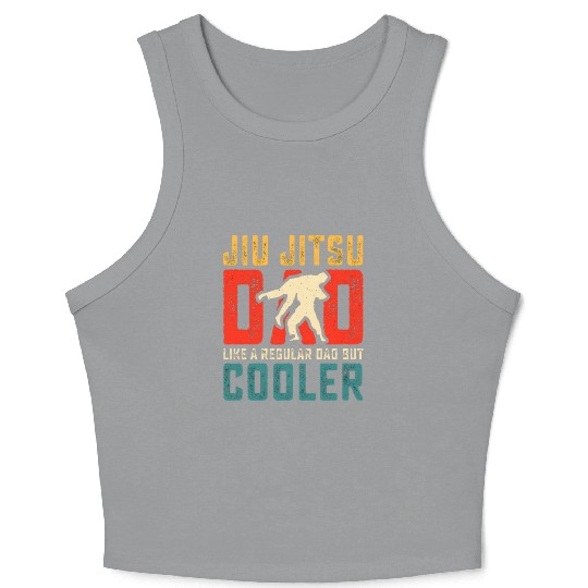 jiu jitsu dad like a regular dad but cooler Crop Tank Top
