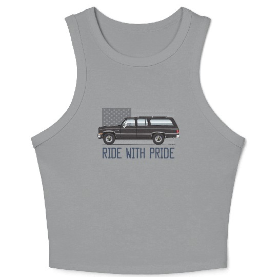 ride Midnight Black Crop Tank Top