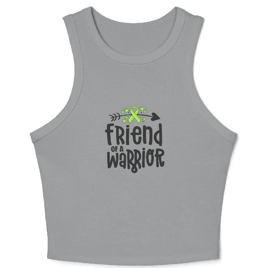 Friend Of A Warrior Lime Green Ribbon Lyme Crop Tank Top