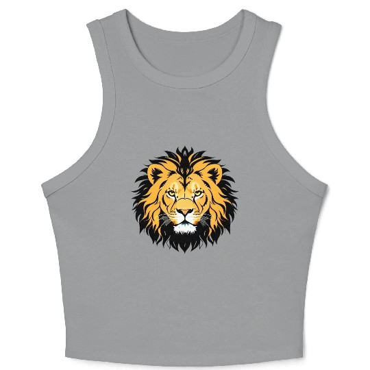 Royal Cartoon Lion - King of the Jungle 12 Crop Tank Top