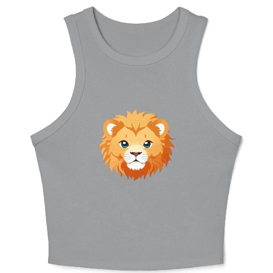 Royal Cartoon Lion - King of the Jungle 2 Crop Tank Top
