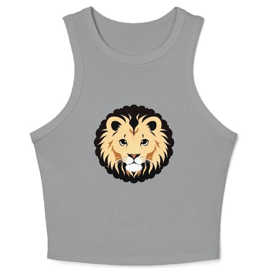 Royal Cartoon Lion - King of the Jungle 7 Crop Tank Top