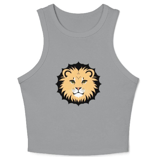 Royal Cartoon Lion - King of the Jungle 17 Crop Tank Top