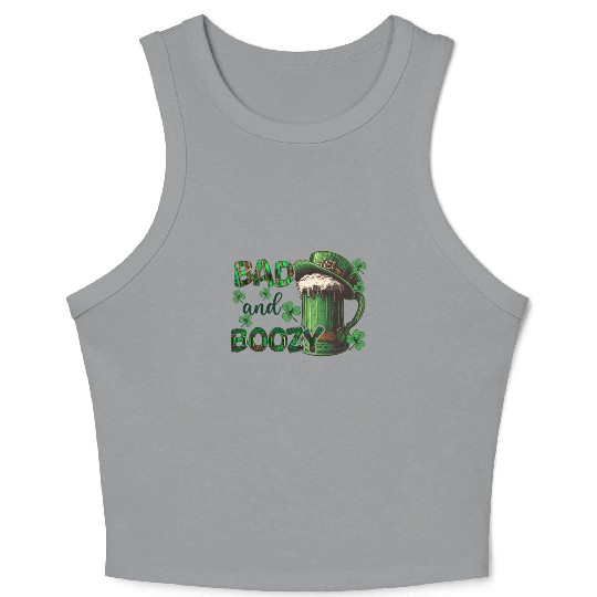 Mens St Patricks Day Irland Irish Green Shamrock Crop Tank Top