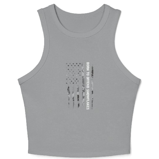 Born To Offend Snowflakes Crop Tank Top