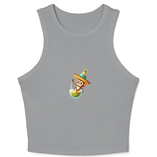 Spider Monkey Animal Lovers Spider Monkey Crop Tank Top