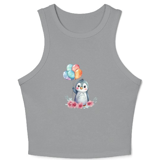 Penguin Animal Cute Antarctica Bird Zoo Winter Crop Tank Top