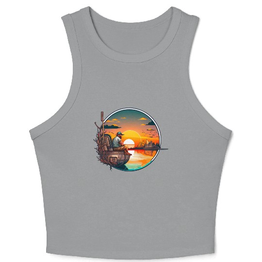 Peaceful Fishing Crop Tank Top