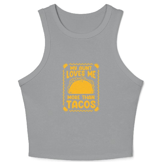 Tacos Mexican Foodie Burrito Nacho Crop Tank Top