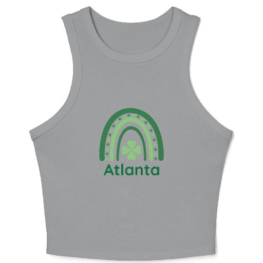 Atlanta Clover Charm Boho Rainbow Crop Tank Top
