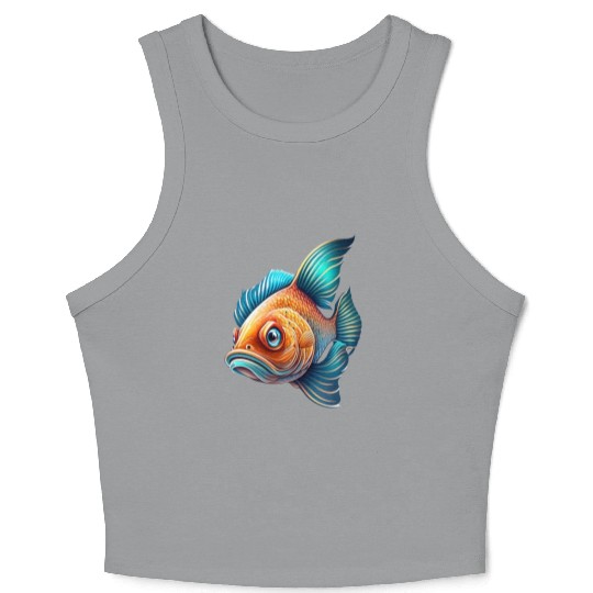 Koi Fish Crop Tank Top