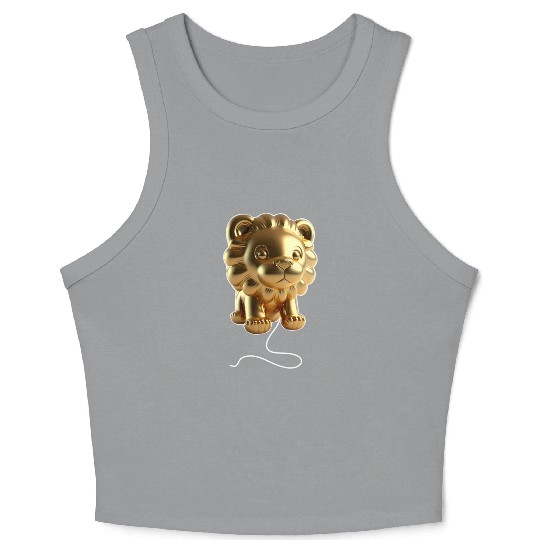 Lion Gold Balloon Crop Tank Top