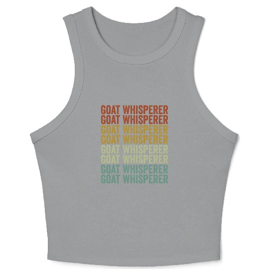 Goat Whisperer Goat Lovers Farmer Crop Tank Top