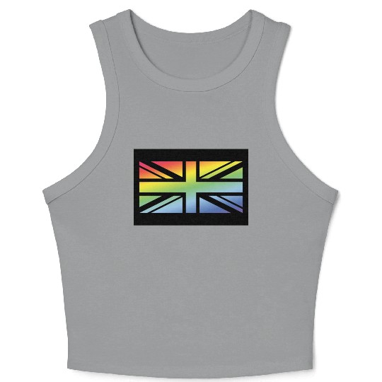 Union Jack / Rainbow Flag (Britain / UK / Poster) Crop Tank Top