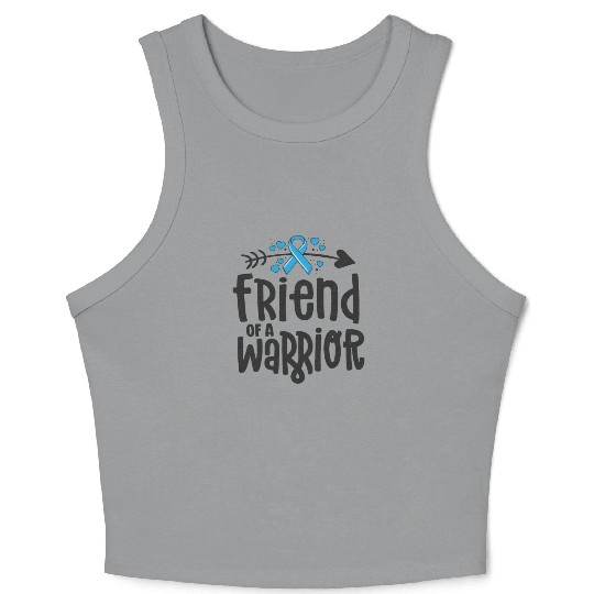 Friend Of A Warrior Support Team Prostate Cancer Crop Tank Top
