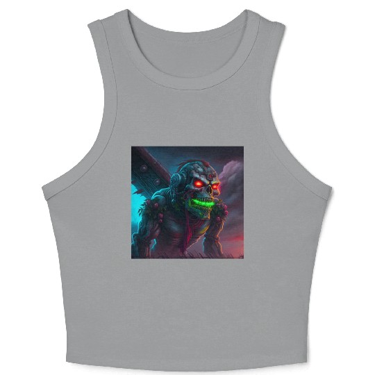 ZOMBIE IRON MAIDEN (version 15) Crop Tank Top