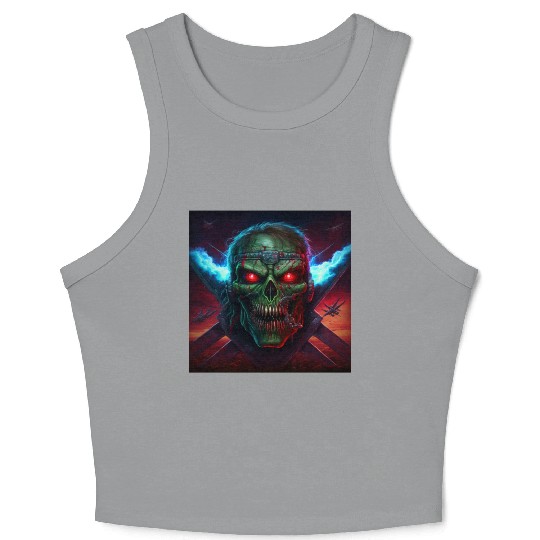ZOMBIE IRON MAIDEN (version 14) Crop Tank Top