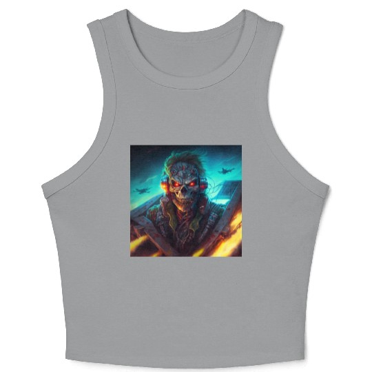 ZOMBIE IRON MAIDEN (version 13) Crop Tank Top