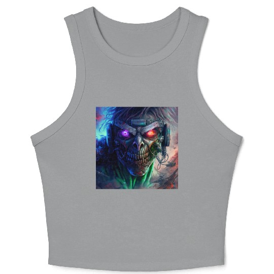 ZOMBIE IRON MAIDEN (version 12) Crop Tank Top