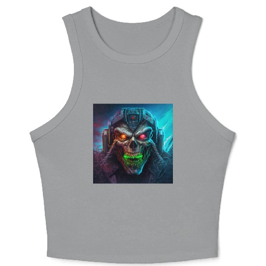 ZOMBIE IRON MAIDEN (version 8) Crop Tank Top