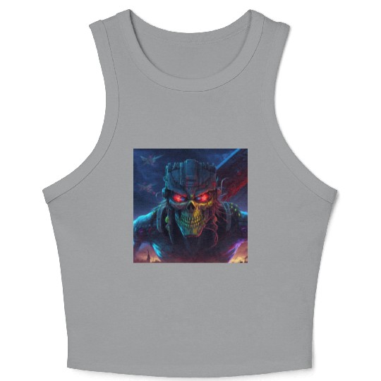 ZOMBIE IRON MAIDEN (version 11) Crop Tank Top
