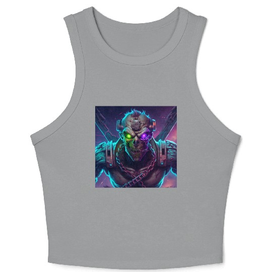 ZOMBIE IRON MAIDEN (Version 10) Crop Tank Top