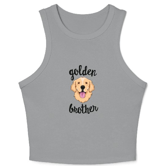 Golden Retriever Brother Sibling Family Dog Crop Tank Top