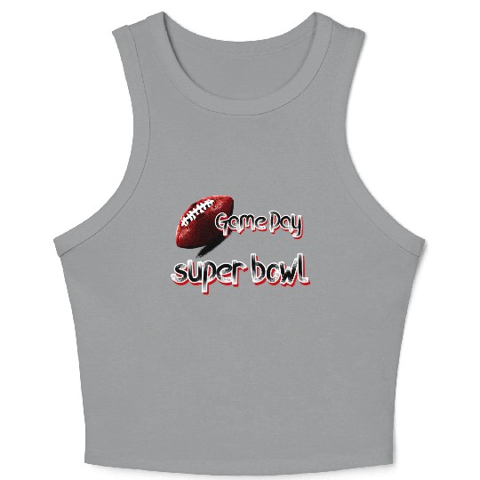 super bowl sunday Crop Tank Top