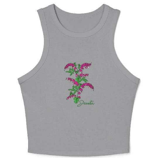 Bleeding heart flower Dicentra Bleeding heart Crop Tank Top