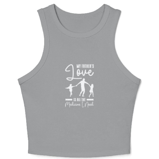 Best Medicine Father Love Grandpa Family Crop Tank Top