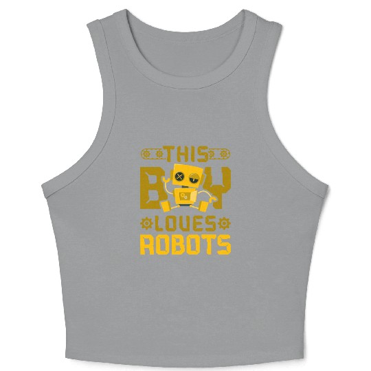 Robot Robotics Engineer Boy This Crop Tank Top