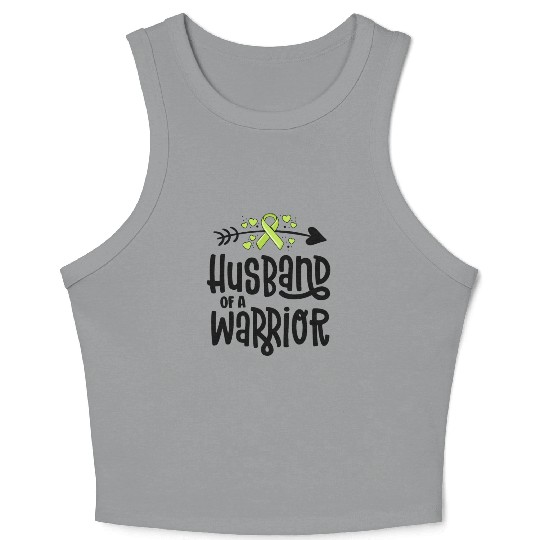 Husband Of A Warrior Lymphoma Cancer Awareness Crop Tank Top