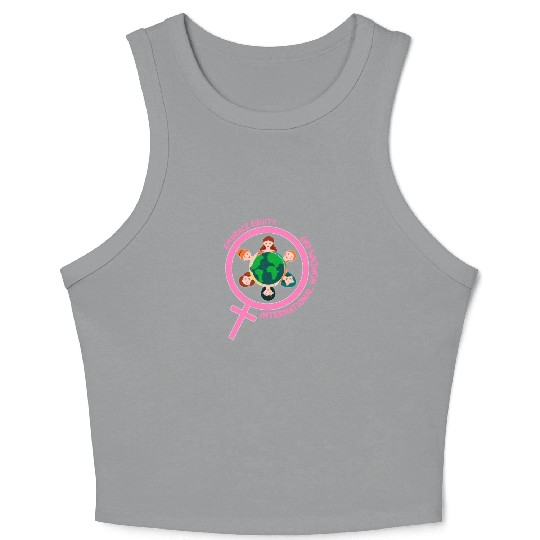Happy International Women's Day Embrace Equity Crop Tank Top