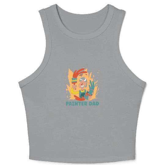 Painter Painting Dad Crop Tank Top