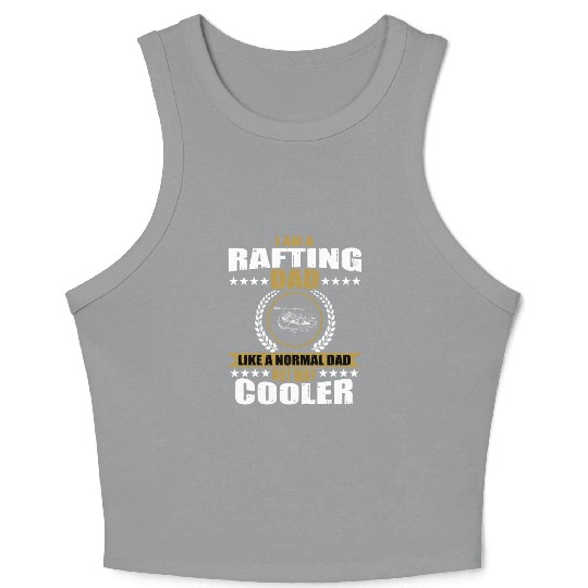 Rafting Dad Design For Men Crop Tank Top