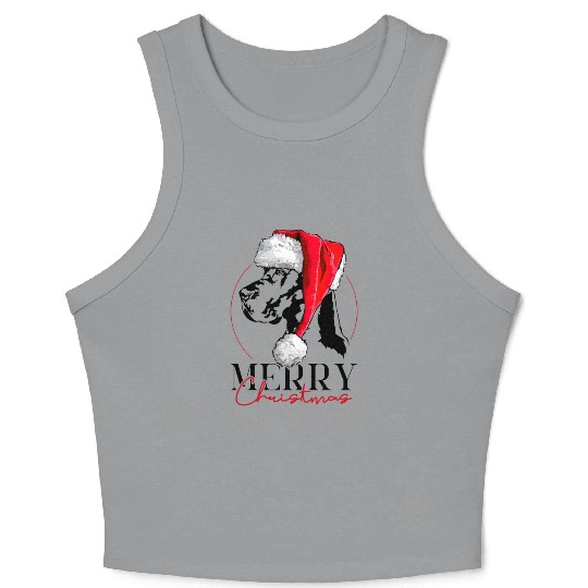 Santa Great Dane Dog Christmas Wilsigns Crop Tank Top