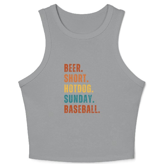 Super Baseball Sunday Fan Crop Tank Top